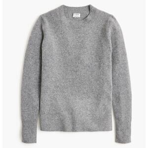 J.Crew Crewneck Sweater Sz XL Gray Pullover Extra-Soft Yarn Ribbed Trim Stretch